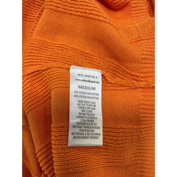 Solid & Striped Orange The Cropped Carson Rib Knit Tank Top Size M - Picture 4 of 4